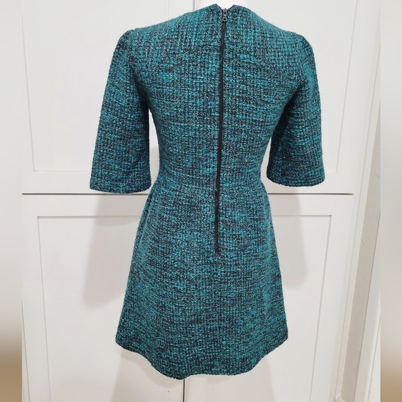 Alice + Olivia Glenys Aqua Teal Mini Dress w/Pockets | Size Medium - Picture 2 of 6
